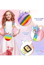 Pop wholesale Pop It Fidget Gold Rainbow Unicorn Purse