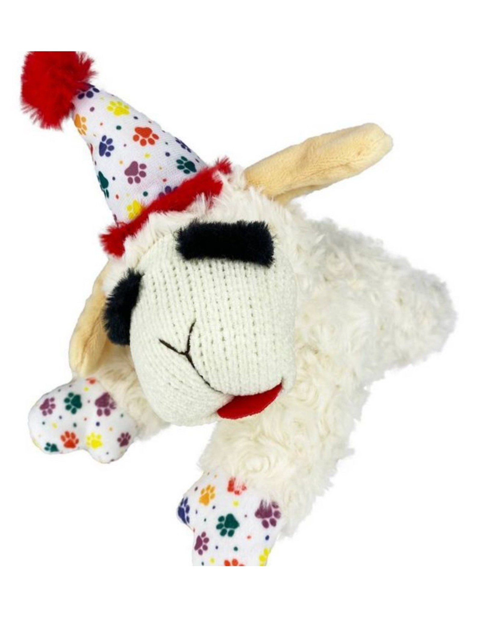 Pet Palette 10.5” Birthday Hat Lamb Chop Dog Toy