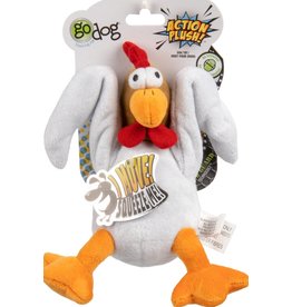 Pet Palette Action Plush Chicken Dog Toy