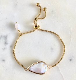 Amady Jewelry Single Pearl Gold Bracelet