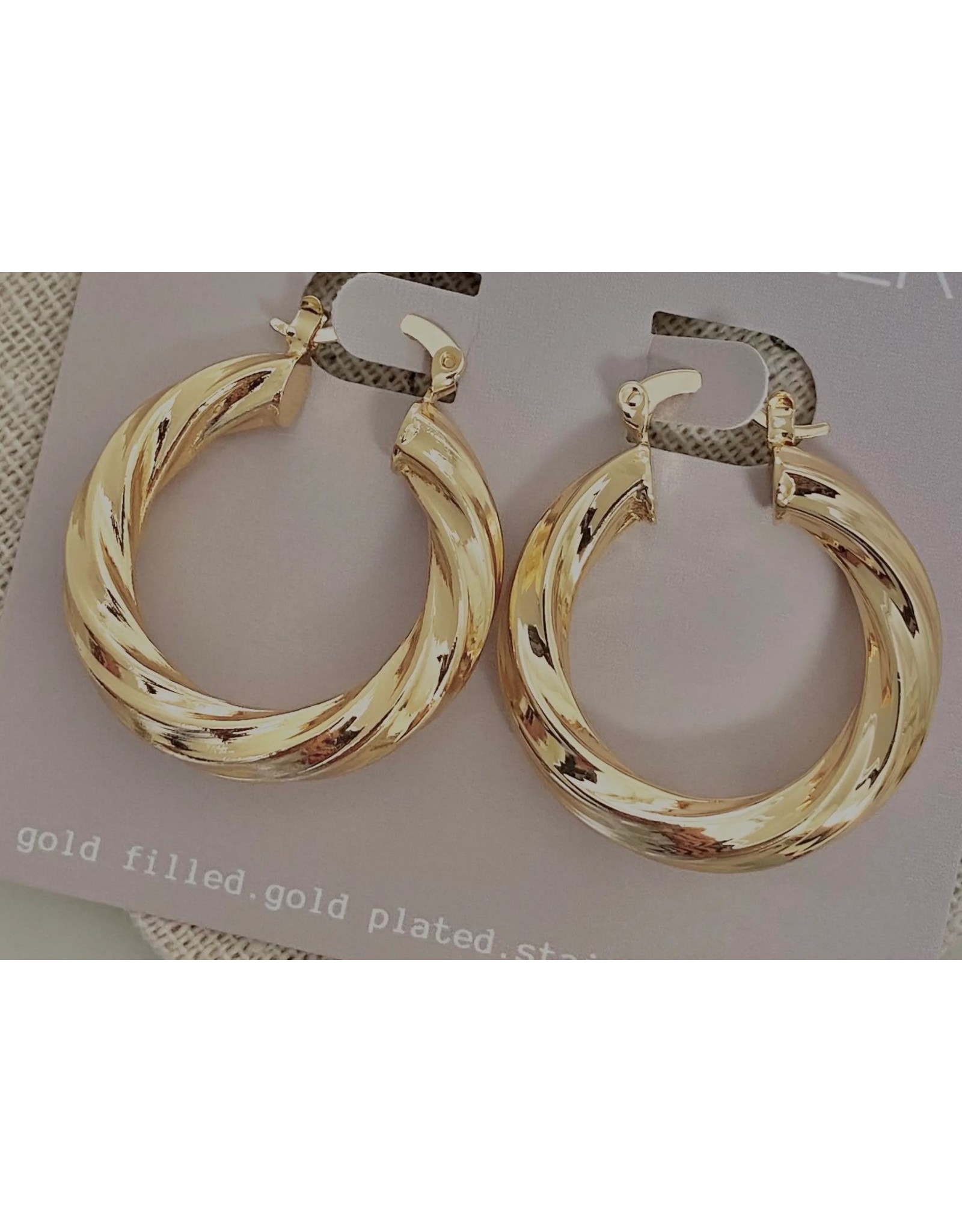 Amady Jewelry Gold 18k Chunky Hoop Earrings