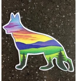 Wandering Arts & Crafts German Shepherd Sticker