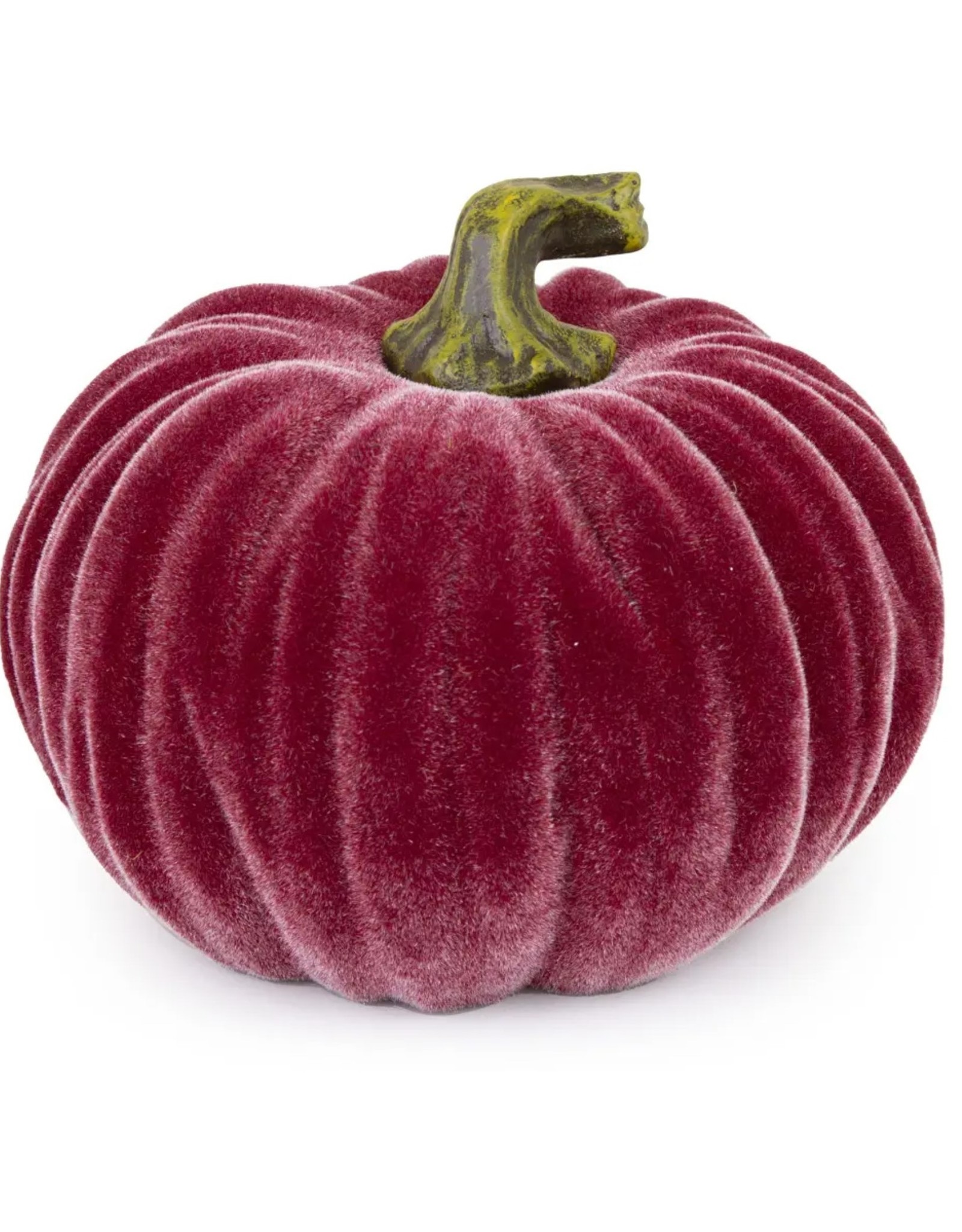 4.5" Dia Velvet Pumpkin Burgundy