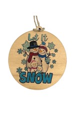 Let It Snow Wood Christmas Ornaments