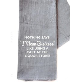 Nothing Says "I Mean Business" - Gray Hand Towel