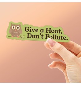 Sentinal Supply Give a Hoot Don't Pollute Owl Sticker