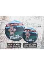 Sentinal Supply Leave Only Footprints Cute Camping Sasquatch Sticker  Bumper Sticker Size - 4"