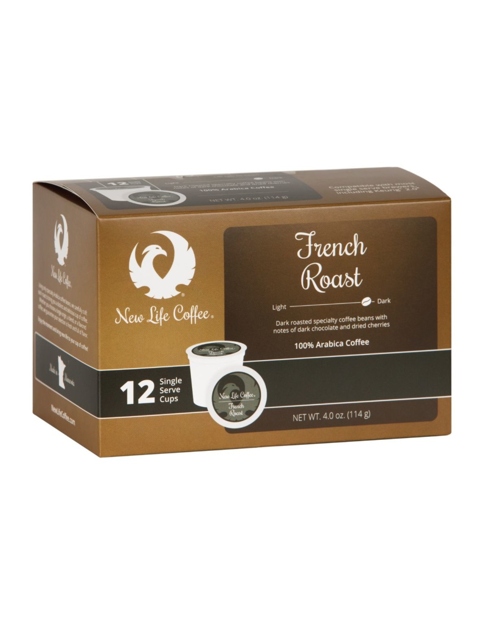 French Roast Single Serve Cups, 12 ct. Box Winchester Creek Farm