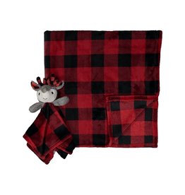 Rose Textiles Holiday Reindeer Nunu and Blanket Set