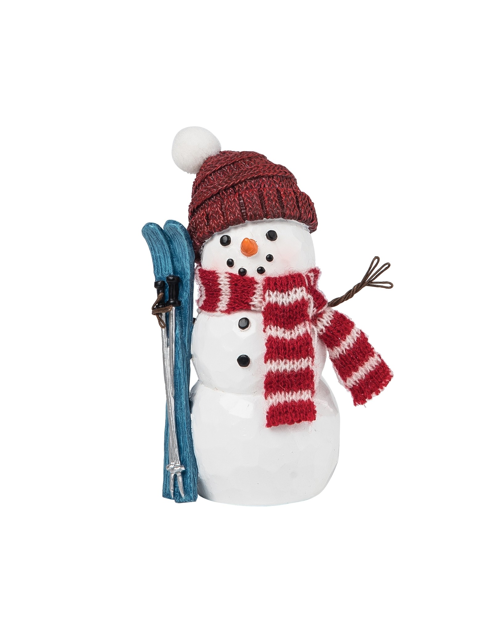 Snowman w/Skis Figurine