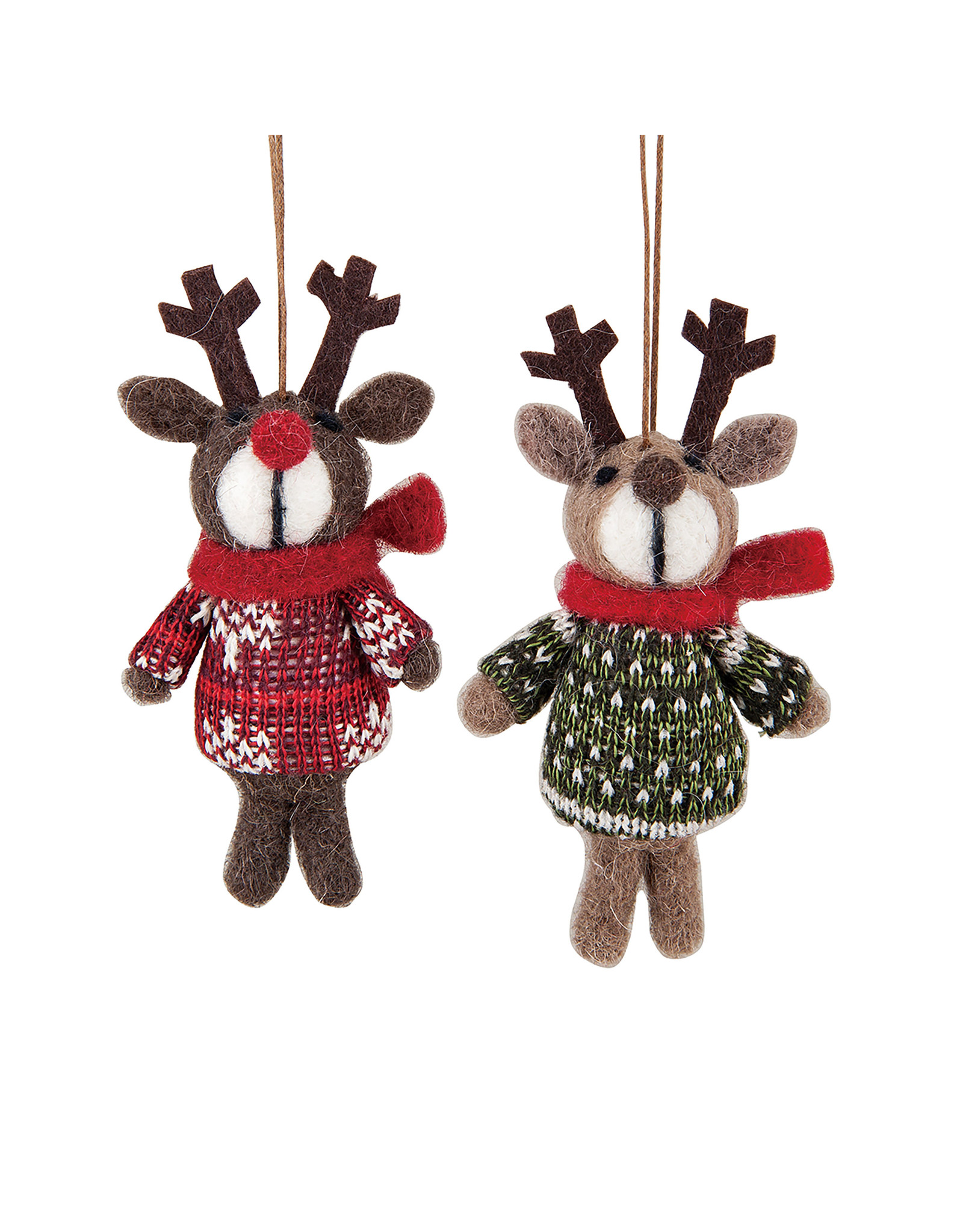 Deer in Sweater Christmas Ornament