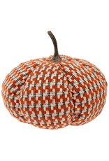 Eerie Orange Plaid Pumpkin