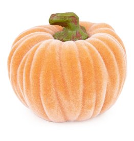 3" Dia Velvet Pumpkin Orange