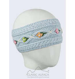 Florencia Lace Alpaca Headband - 100% Alpaca Superfine Baby Blue