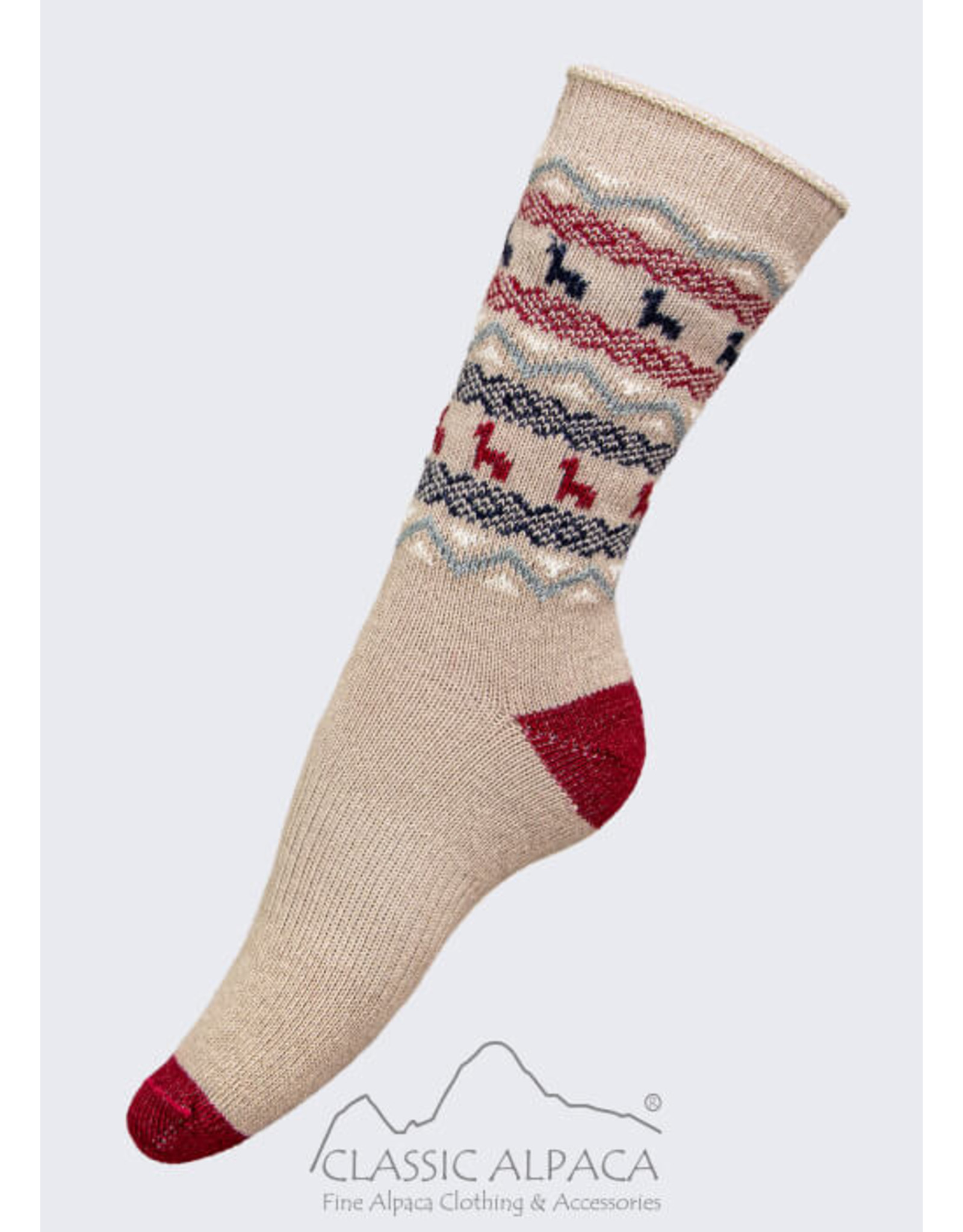 Alpaca Print Crew Unisex Socks