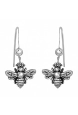 Sosie Jewelry Sterling Silver Bumble Bee Earrings - Oxidized