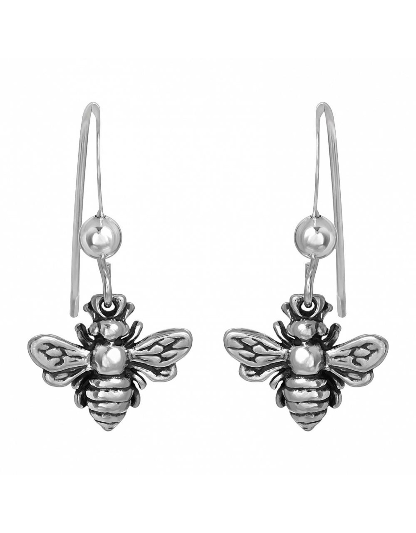 Sosie Jewelry Sterling Silver Bumble Bee Earrings - Oxidized