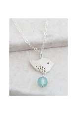 Sosie Jewelry Silver Spotted Bird Pacific Opal Necklace