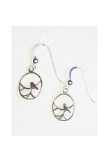 Sosie Jewelry Silver Nightingale Bird Earrings