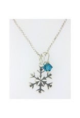 Sosie Jewelry Let It Snow Necklace w Blue Stone