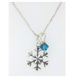 Sosie Jewelry Let It Snow Necklace w Blue Stone