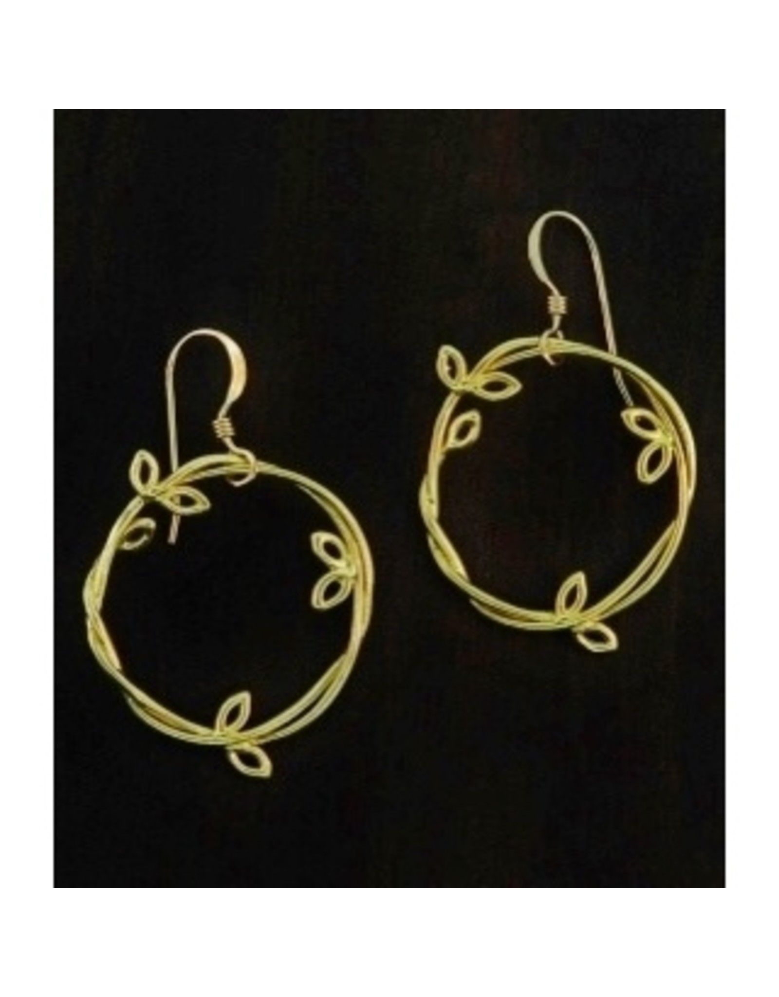 Sosie Jewelry Gold Vine Leaf Earrings