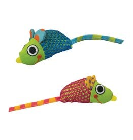 Pet Palette Petstages Catnip Chew Mice Dental Health Cat Toy - 2 Pack