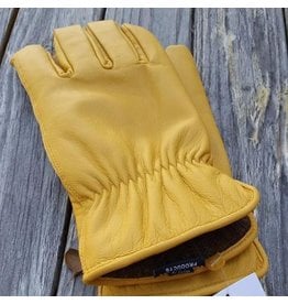 Alpaca Knit Cowhide Leather Lined Gloves