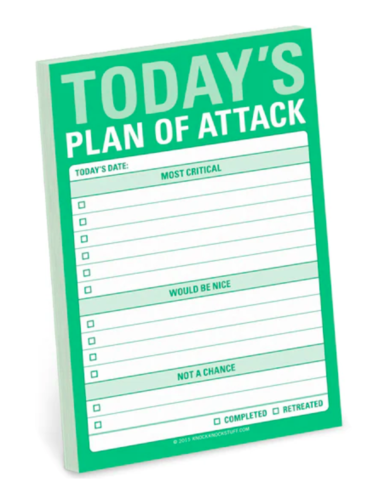 Knock Knock Today's Plan of Attack Stickies