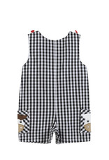 Black Gingham Barn Scene Overalls