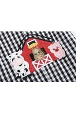 Black Gingham Barn Scene Overalls