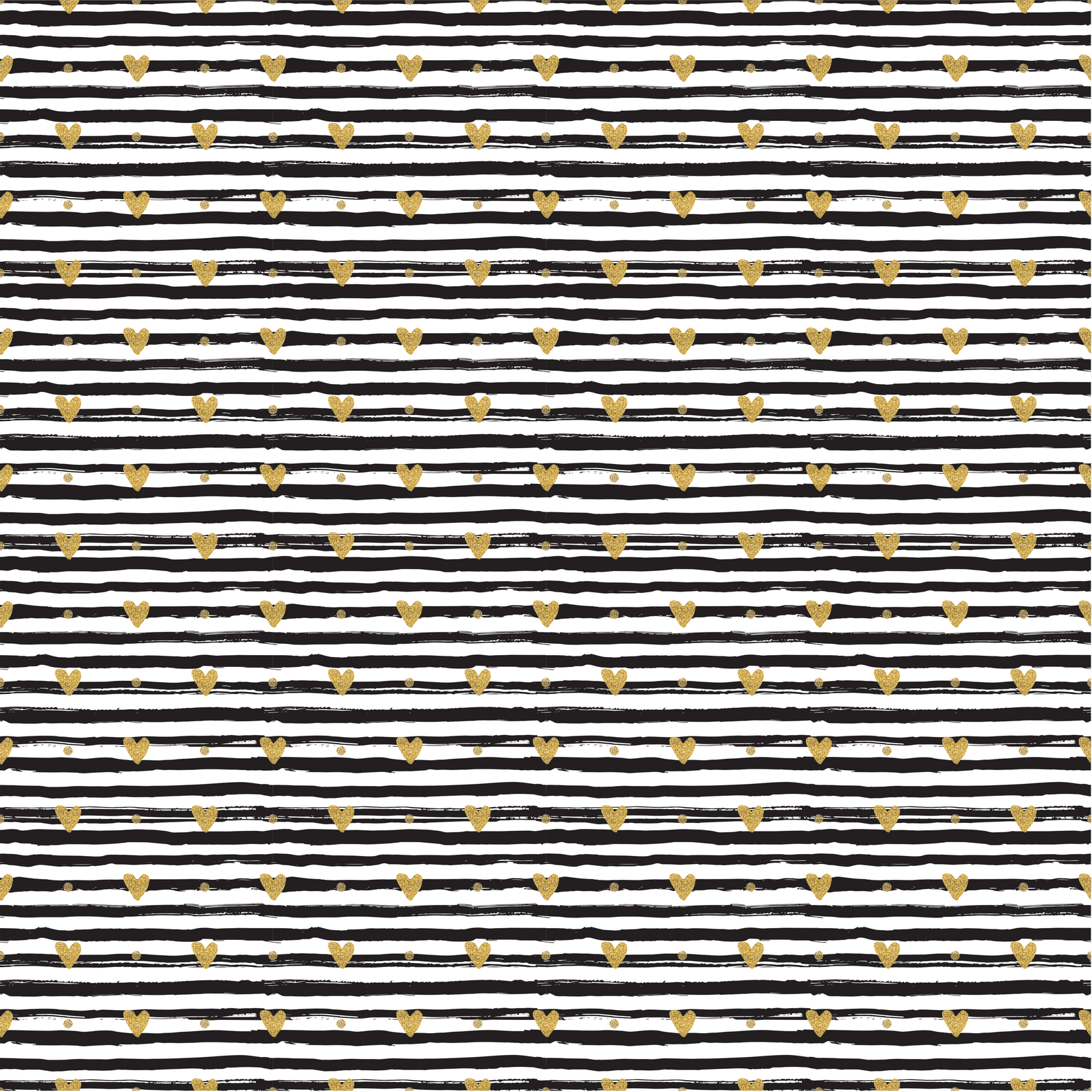 TVD Gold Hearts with Stripes
