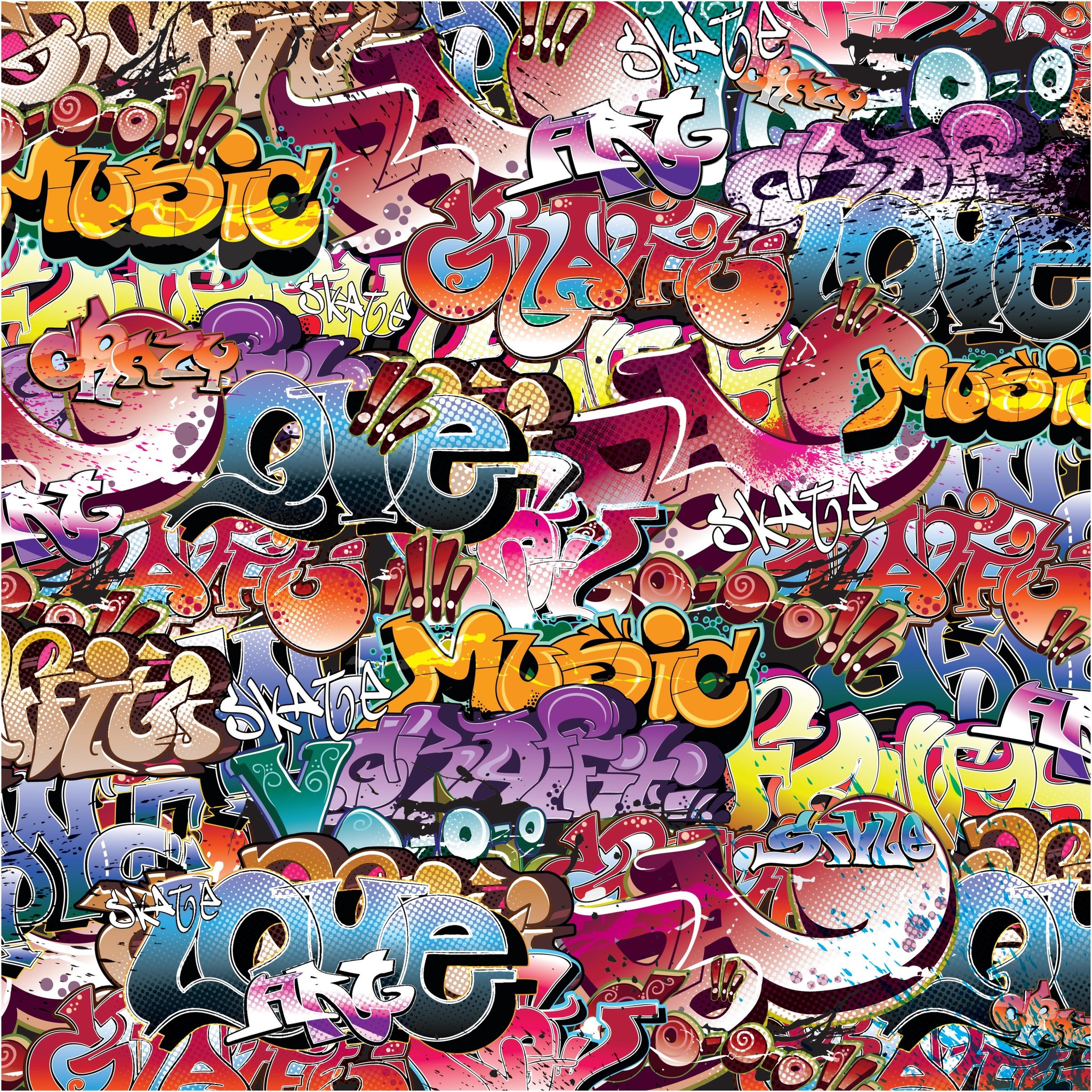 Graffiti Patterned Vinyl - Texas Vinyl & Print