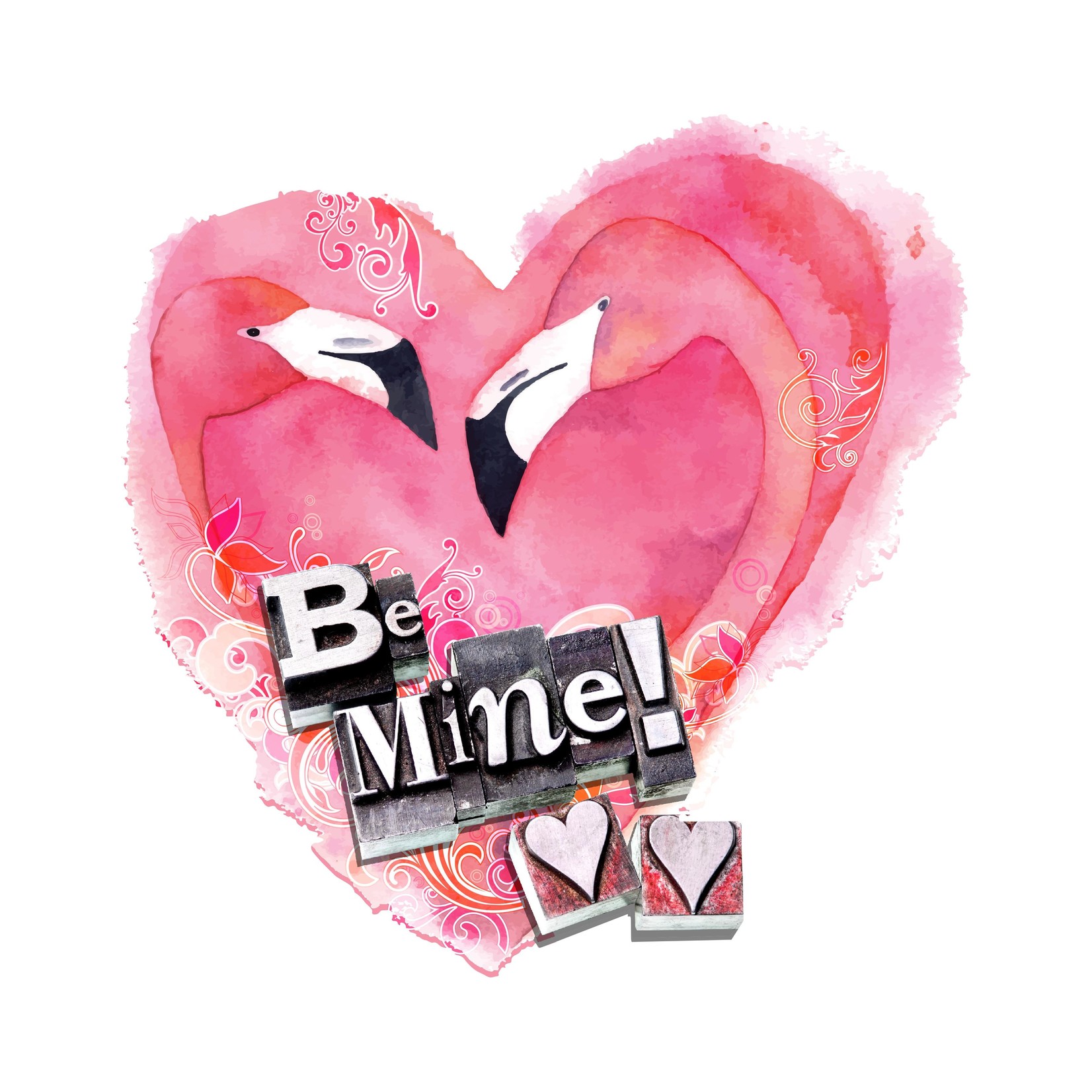 Be Mine Flamingo Transfer