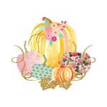 Pastel Pumpkins Transfer