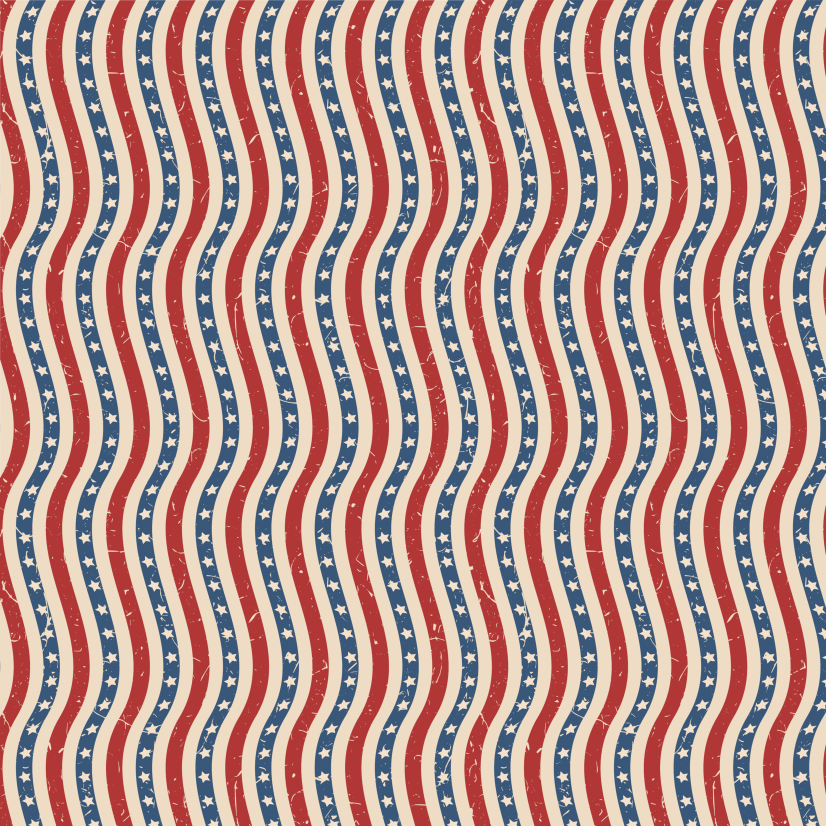 TVD Retro Wavy Stars & Stripes
