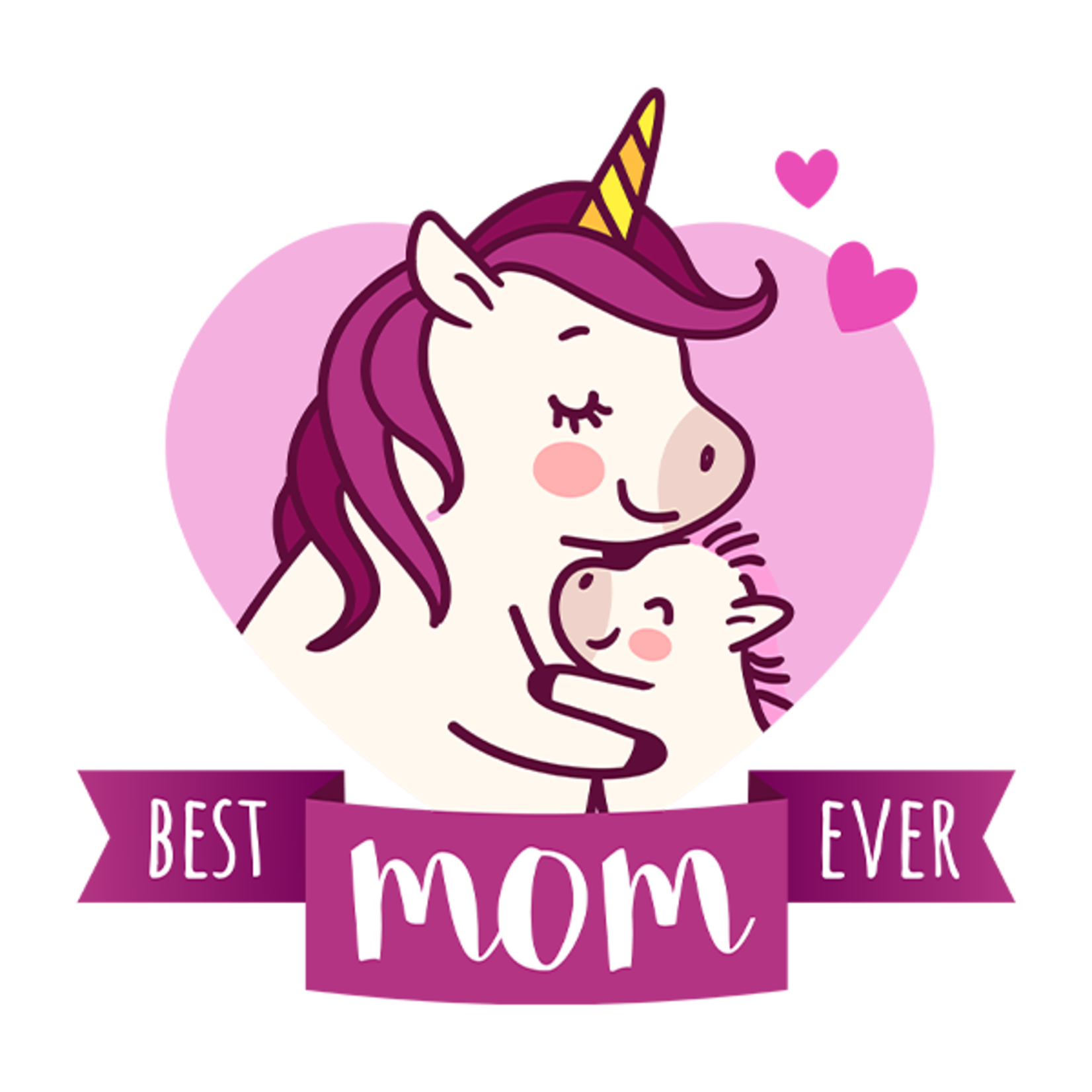 Best Mom Ever Unicorn Transfer