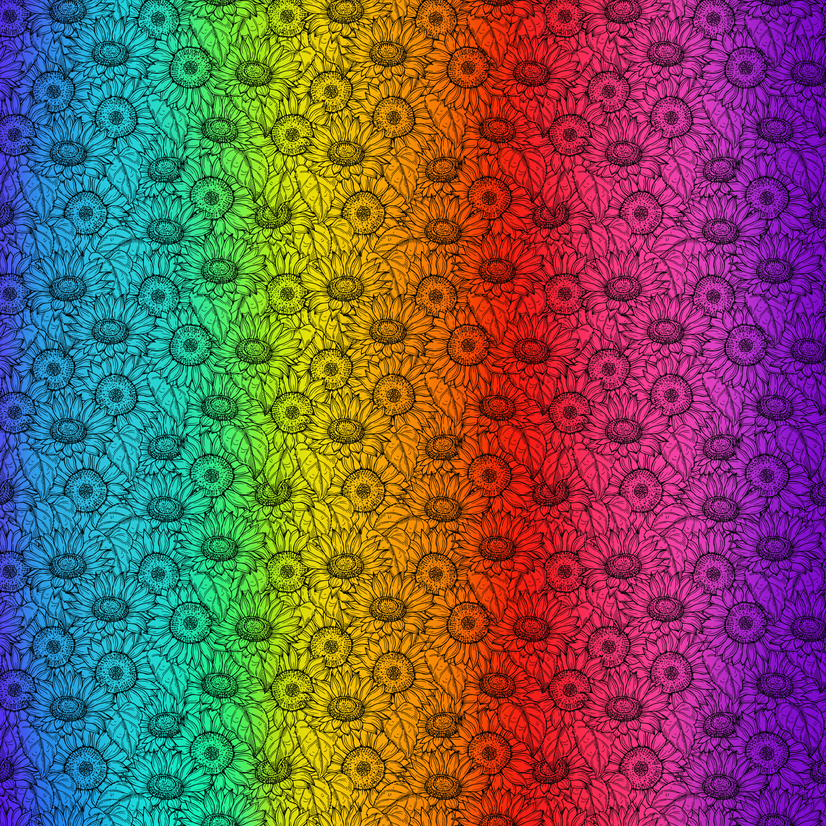 TVD Sunflowers Rainbow