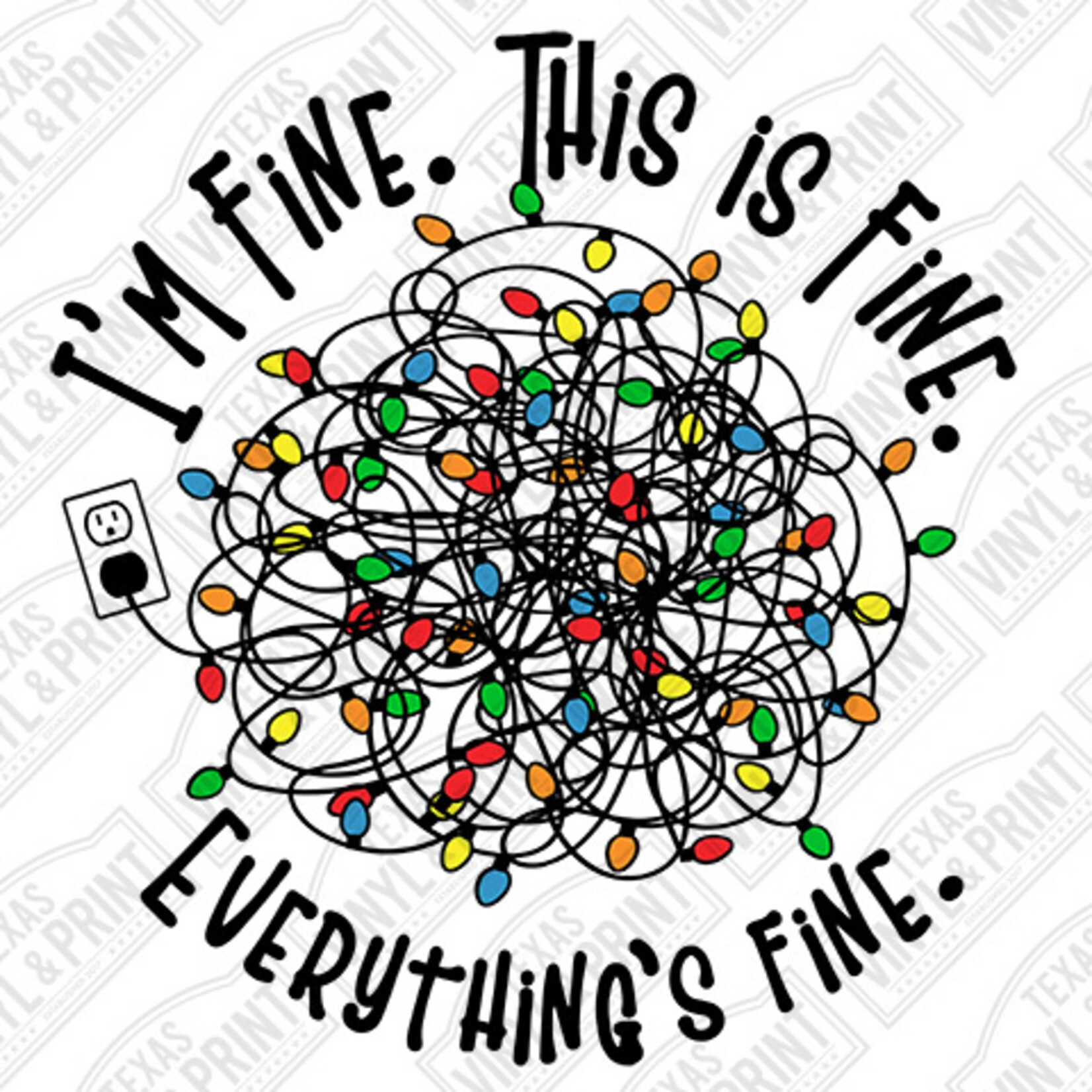 TVD Everything is Fine Christmas Lights Transfer