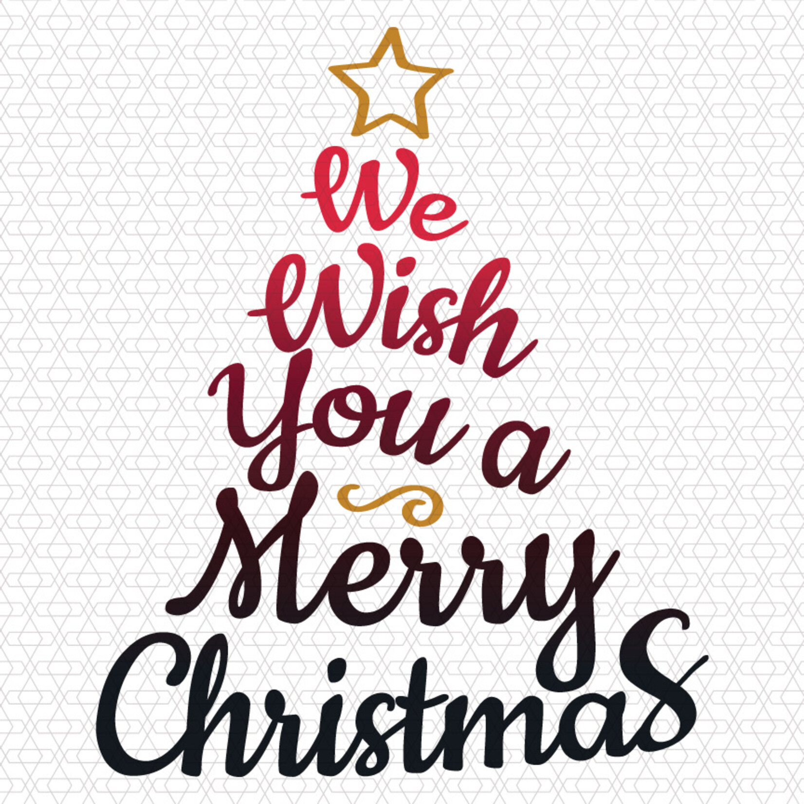 TVD We Wish You a Merry Christmas Tree Transfer