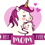 TVD Best Mom Ever Unicorn Transfer
