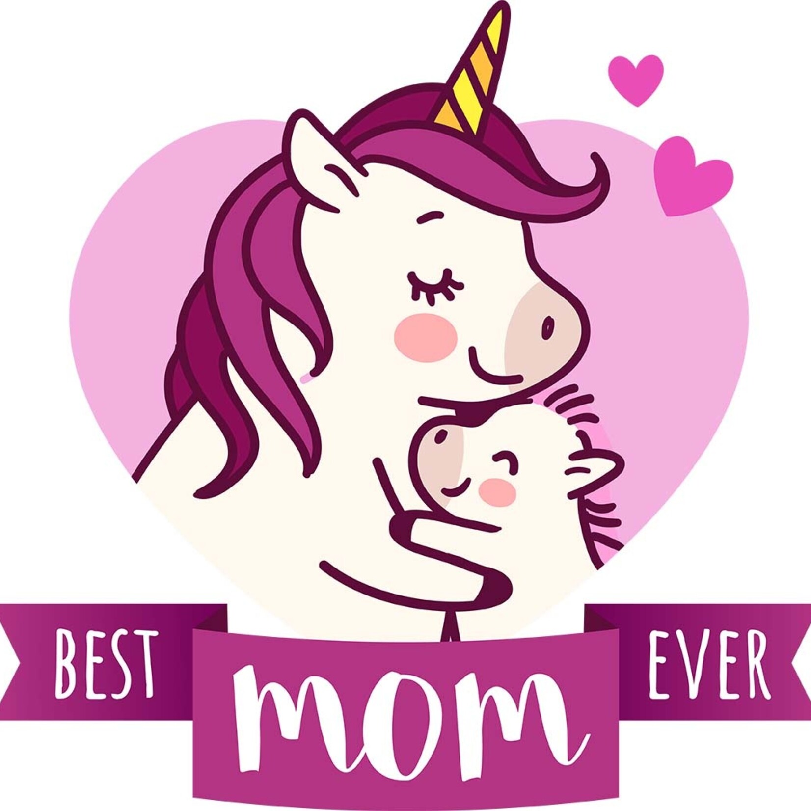 TVD Best Mom Ever Unicorn Transfer