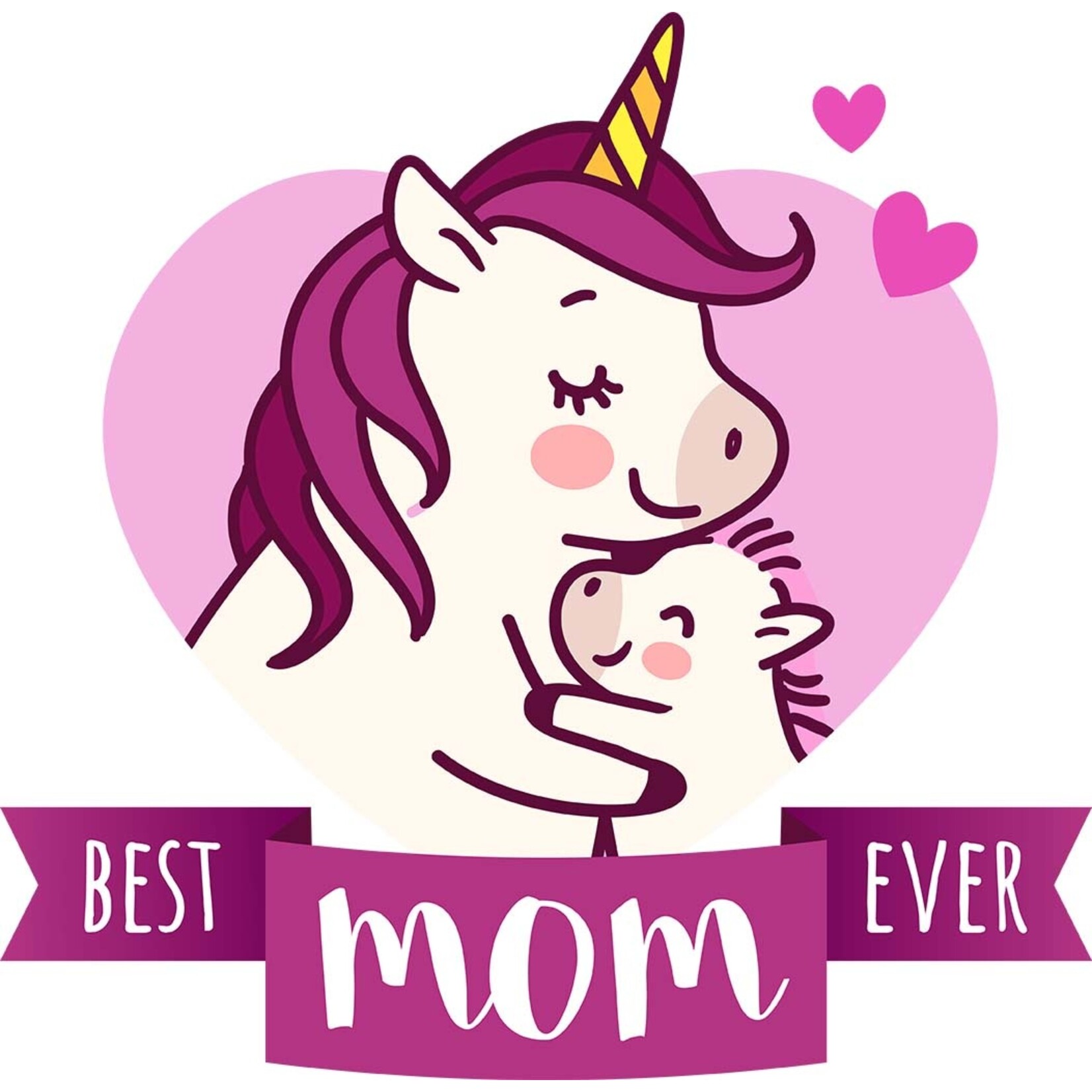 TVD Best Mom Ever Unicorn Transfer