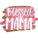 TVD Blessed Mama Pink and Glitter Transfer