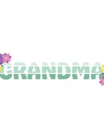 Grandma With Flowers Transfer