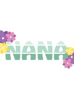 Nana With Flowers Transfer
