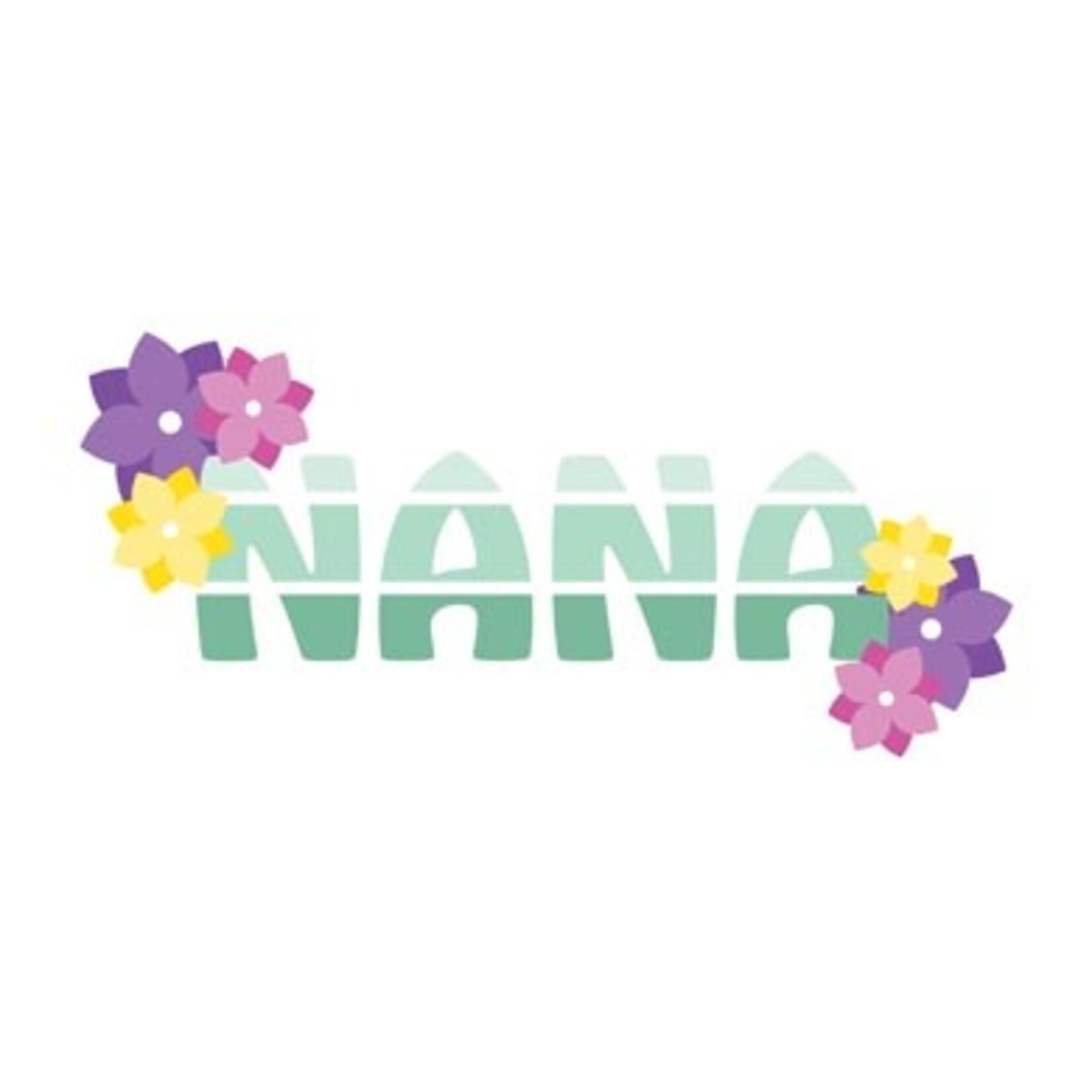 Nana With Flowers Transfer