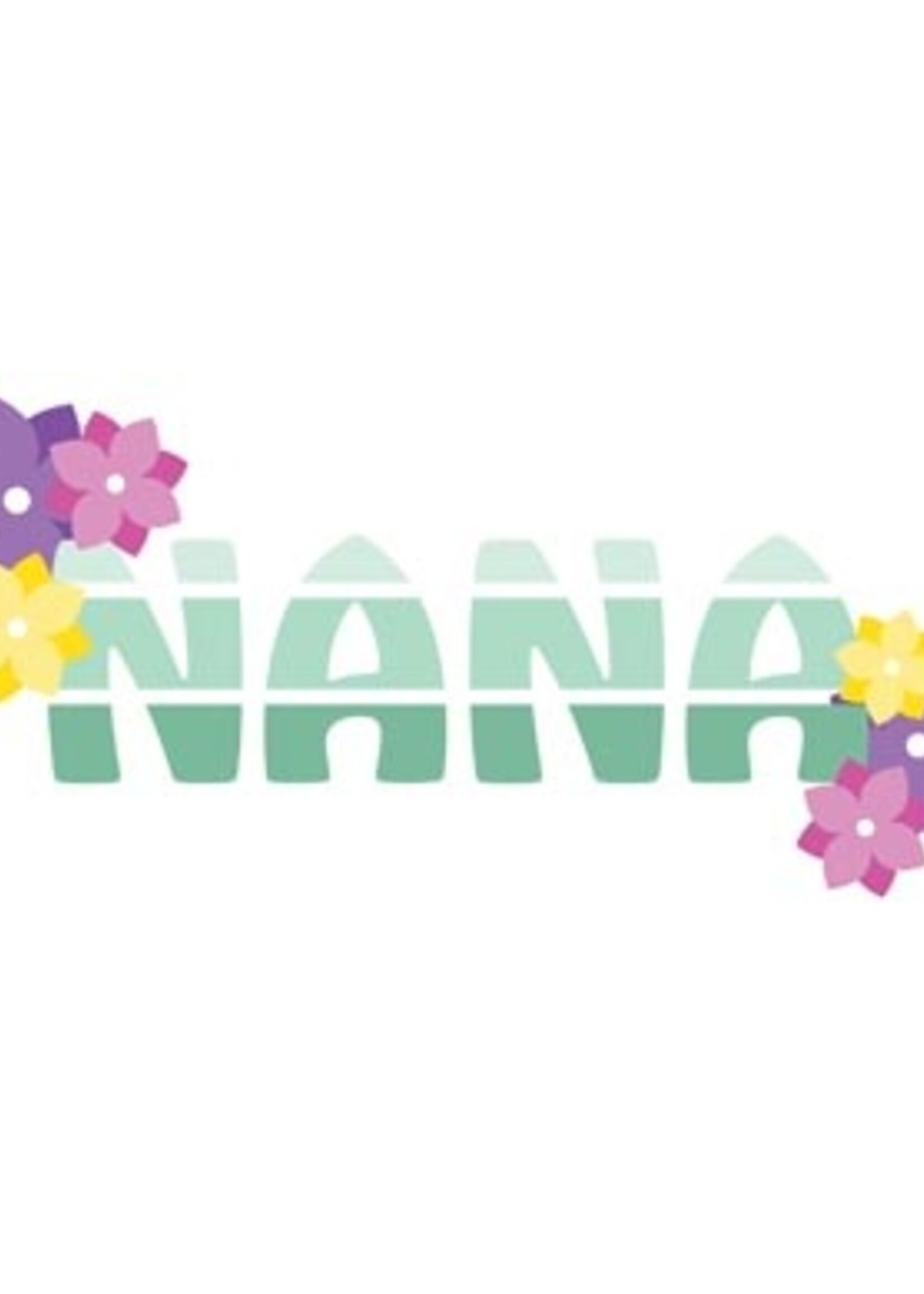 Nana With Flowers Transfer