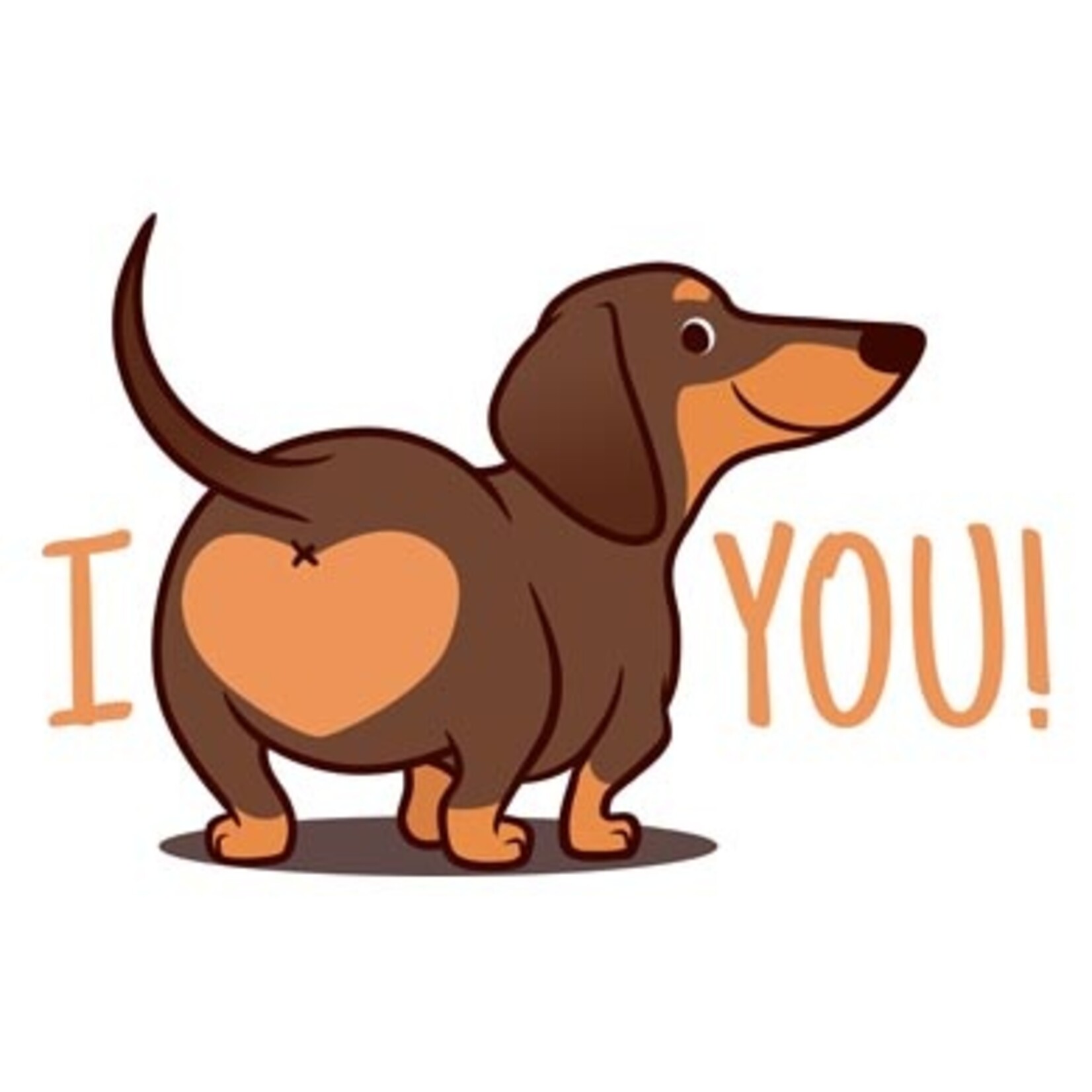 TVD I Love You Dachshund Transfer