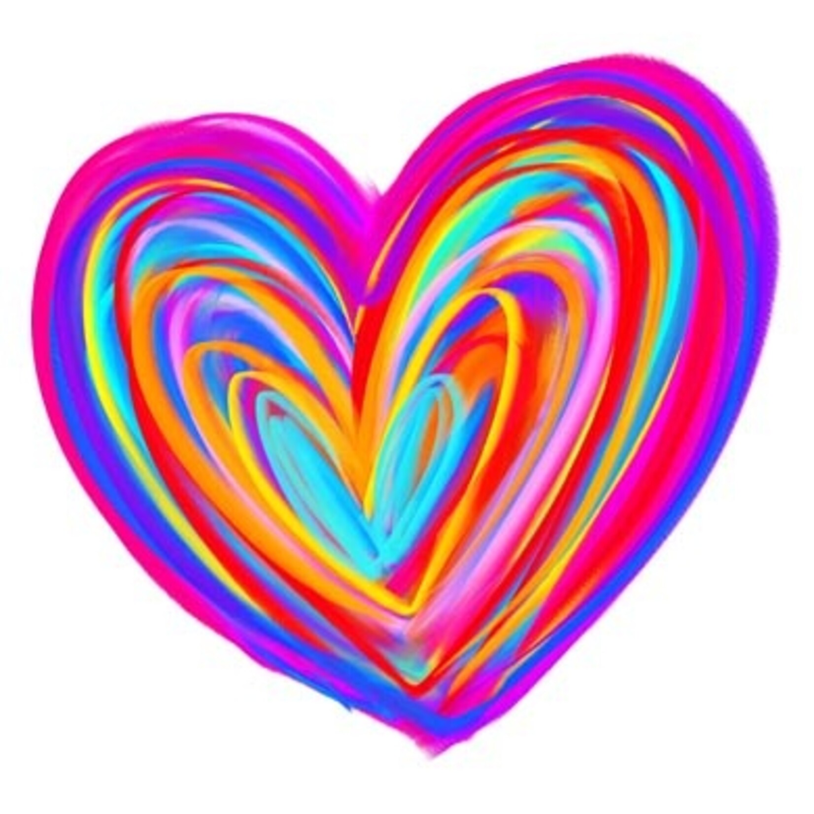 TVD Neon Painted Heart Transfer